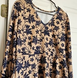 Fall floral peplum top